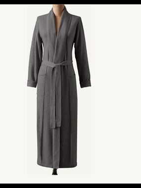 NEW RESTORATION HARDWARE Long Charcoal Grey Cashmere Robe